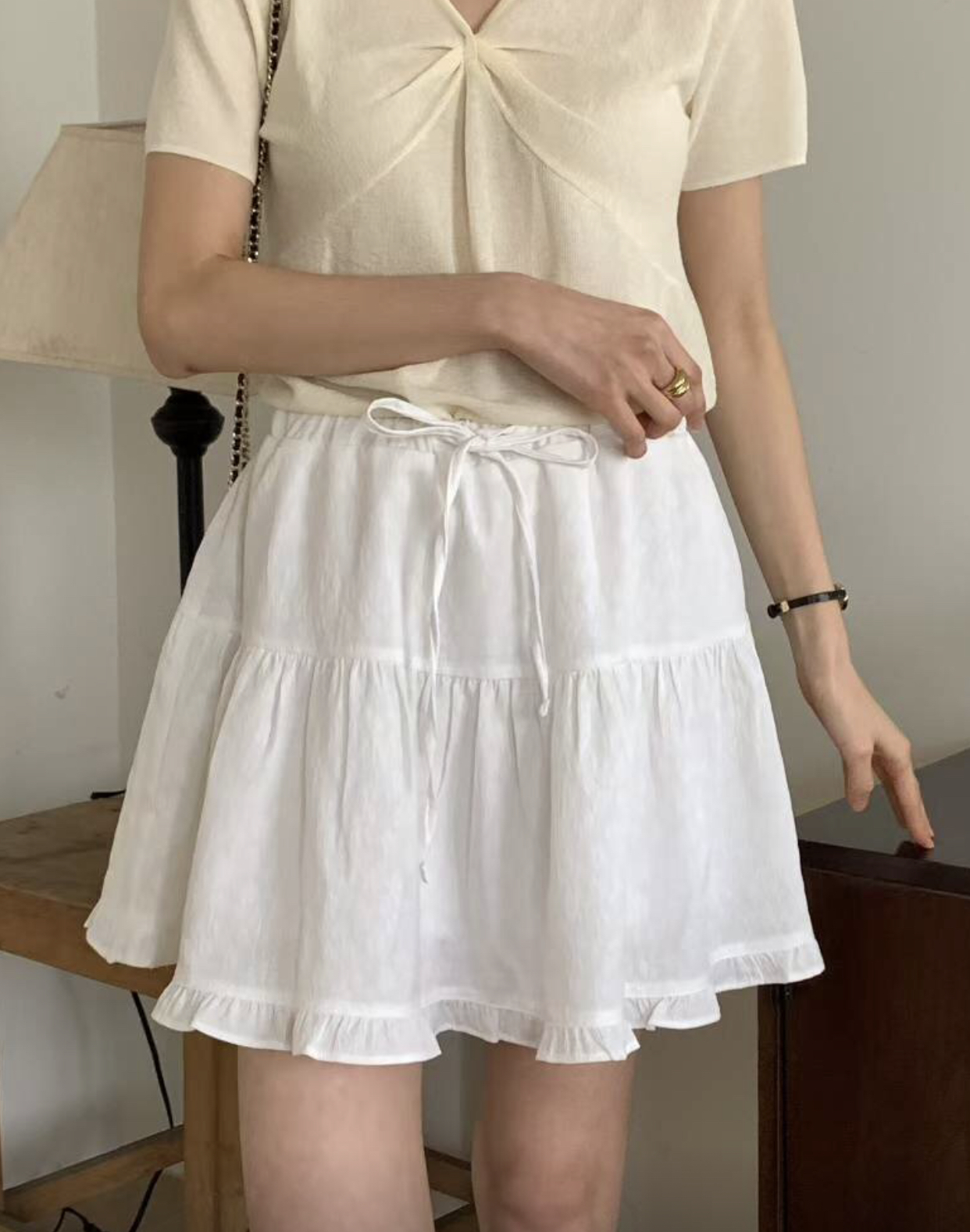 DADA東大門㊣實拍女士新品推薦時尚休閑熱賣25春夏裙褲荷葉邊DADA裙褲圖色1