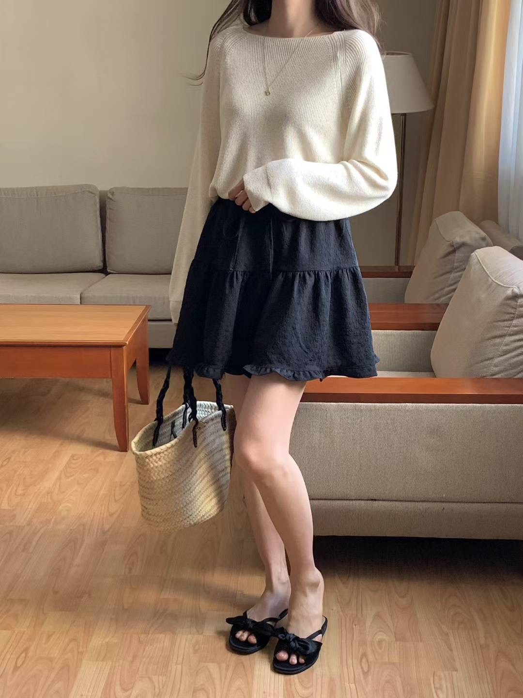 DADA東大門㊣實拍女士新品推薦時尚休閑熱賣25春夏裙褲荷葉邊DADA裙褲圖色2