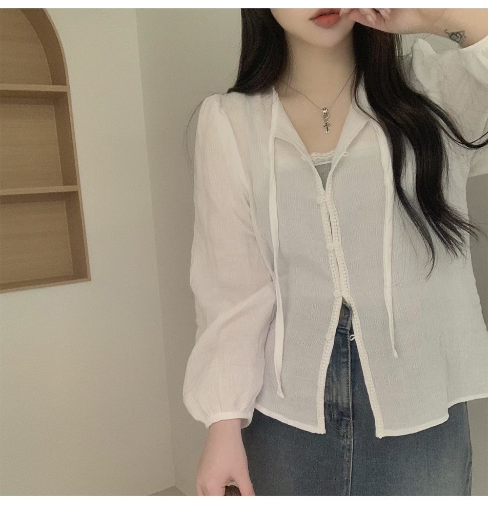 DADA韓國直郵㊣女士新品熱賣25春夏真品時尚人氣襯衫蕾絲衫DADA襯衫/蕾絲衫