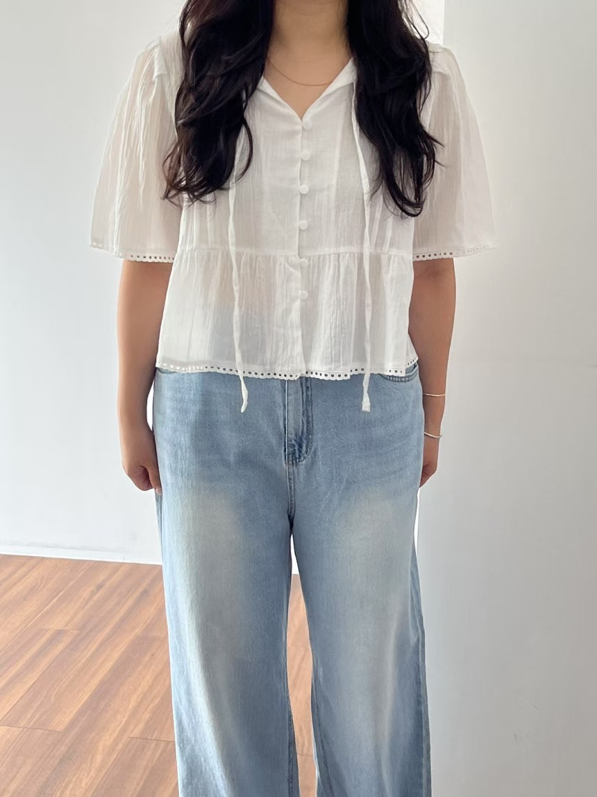 DADA韓國代購㊣女裝新款熱賣真品推薦職業時尚25春夏襯衫蕾絲衫DADA襯衫/蕾絲衫圖色1