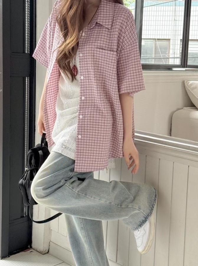 DADA東大門㊣代購女裝新款時尚休閑真品熱賣職業襯衫蕾絲衫DADA襯衫/蕾絲衫