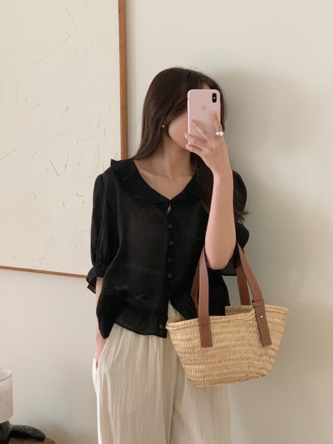 DADA東大門㊣直郵女裝新品時尚熱賣推薦25春夏人氣襯衫蕾絲衫DADA襯衫/蕾絲衫圖色3