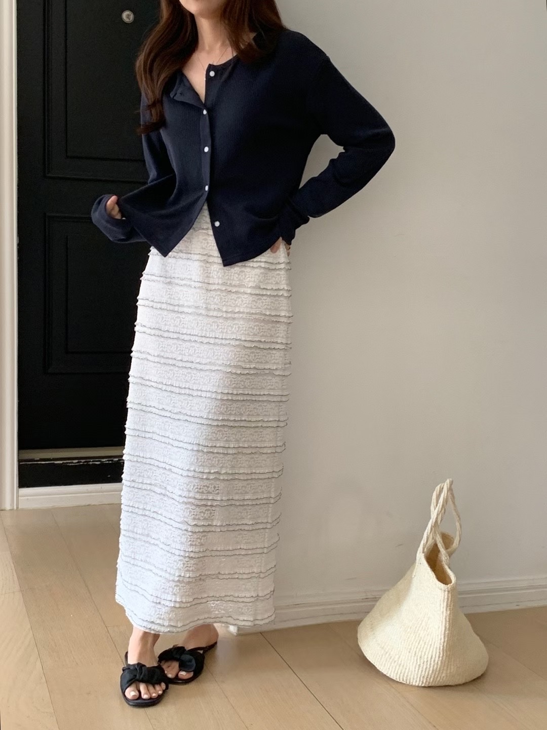 DADA韓國直郵㊣女士新款職業熱賣時尚25春夏真品人氣休閑長裙DADA長裙