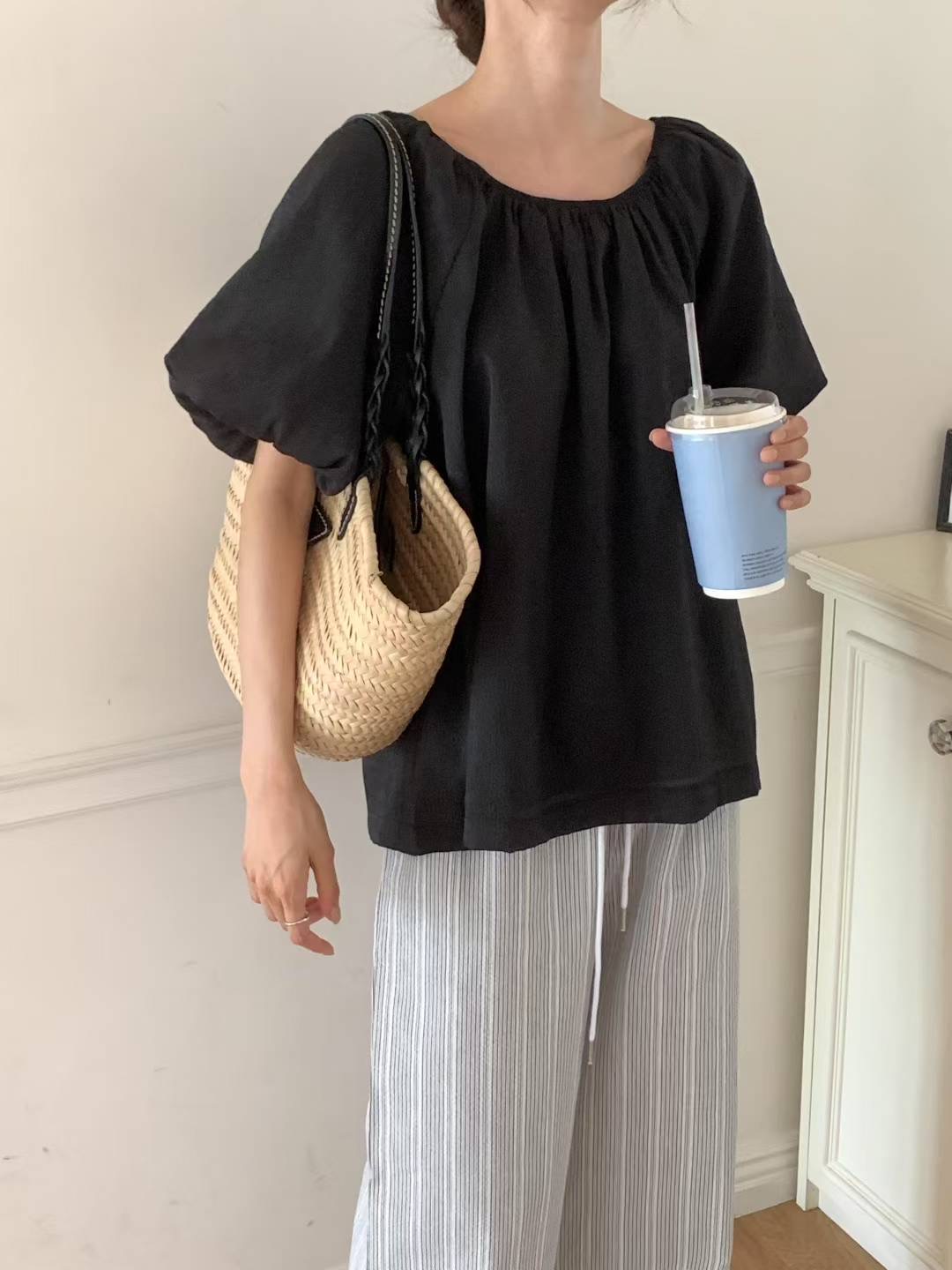 DADA東大門㊣直郵女裝新品25春夏時尚人氣熱賣真品襯衫蕾絲衫DADA襯衫/蕾絲衫圖色1