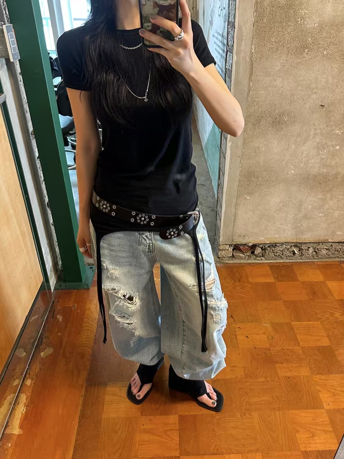IN A ROW東大門㊣直郵女士新款25春夏人氣職業時尚牛仔褲IN A ROW牛仔褲