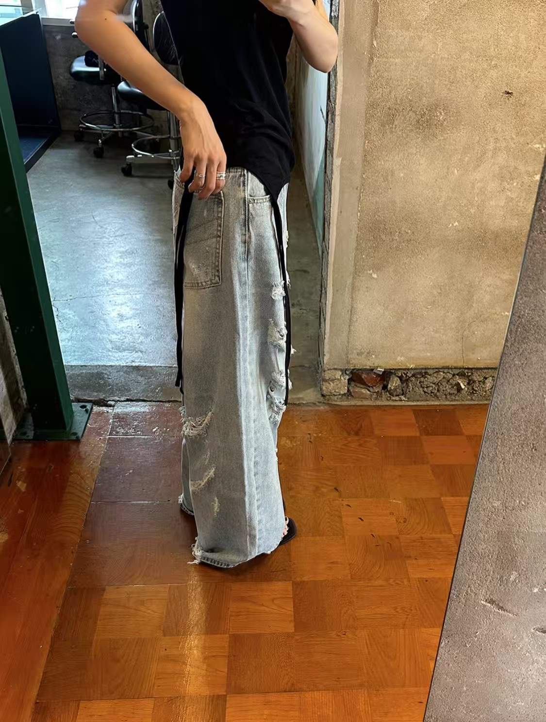 IN A ROW東大門㊣直郵女士新款25春夏人氣職業時尚牛仔褲IN A ROW牛仔褲
