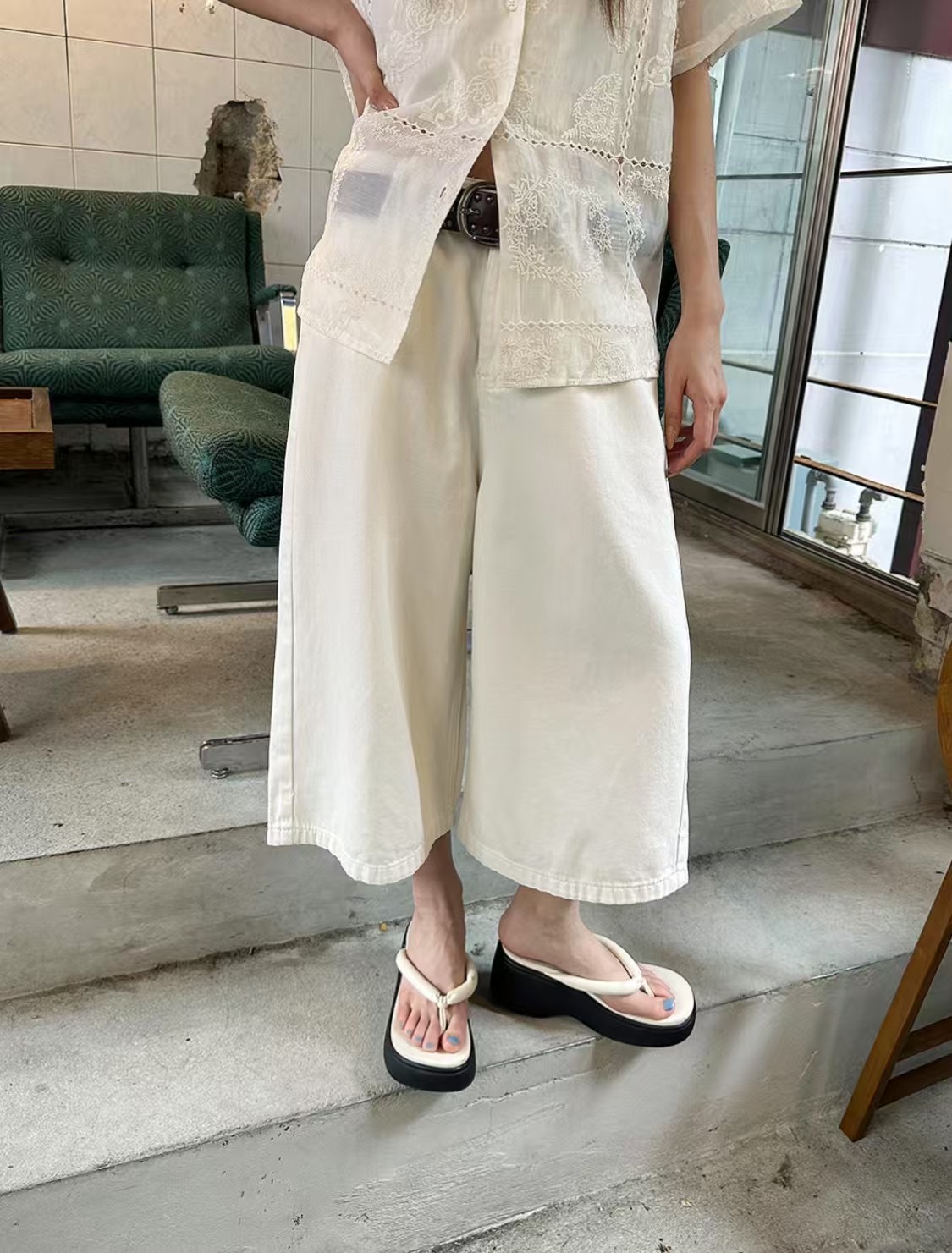 IN A ROW韓國代購㊣女裝新品真品職業人氣25春夏短褲含腰帶IN A ROW短褲