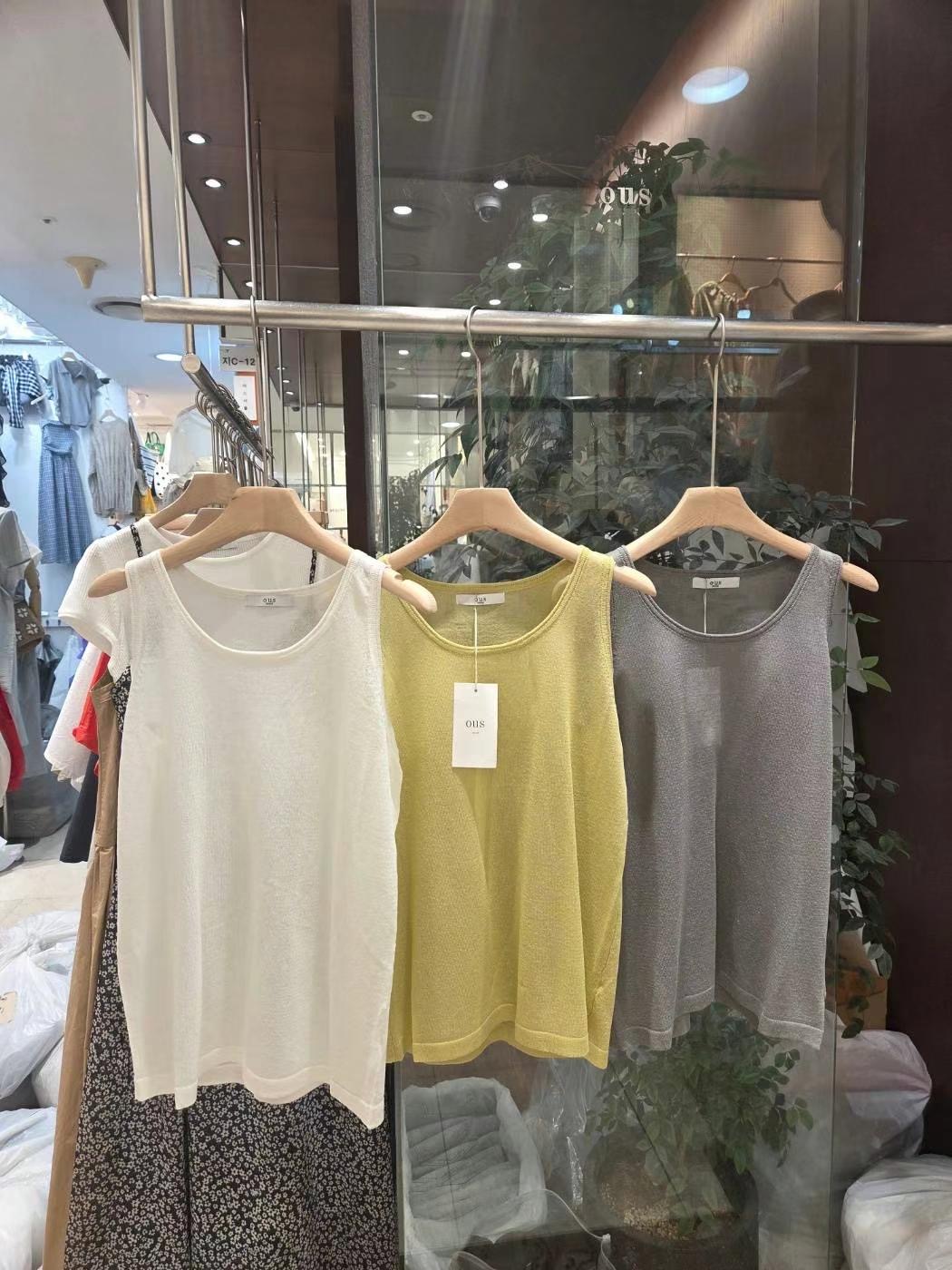 OUS.SEOUL東大門㊣直郵女裝新品熱賣25春夏推薦職業吊帶背心OUS.SEOUL吊帶/背心圖色3左三色