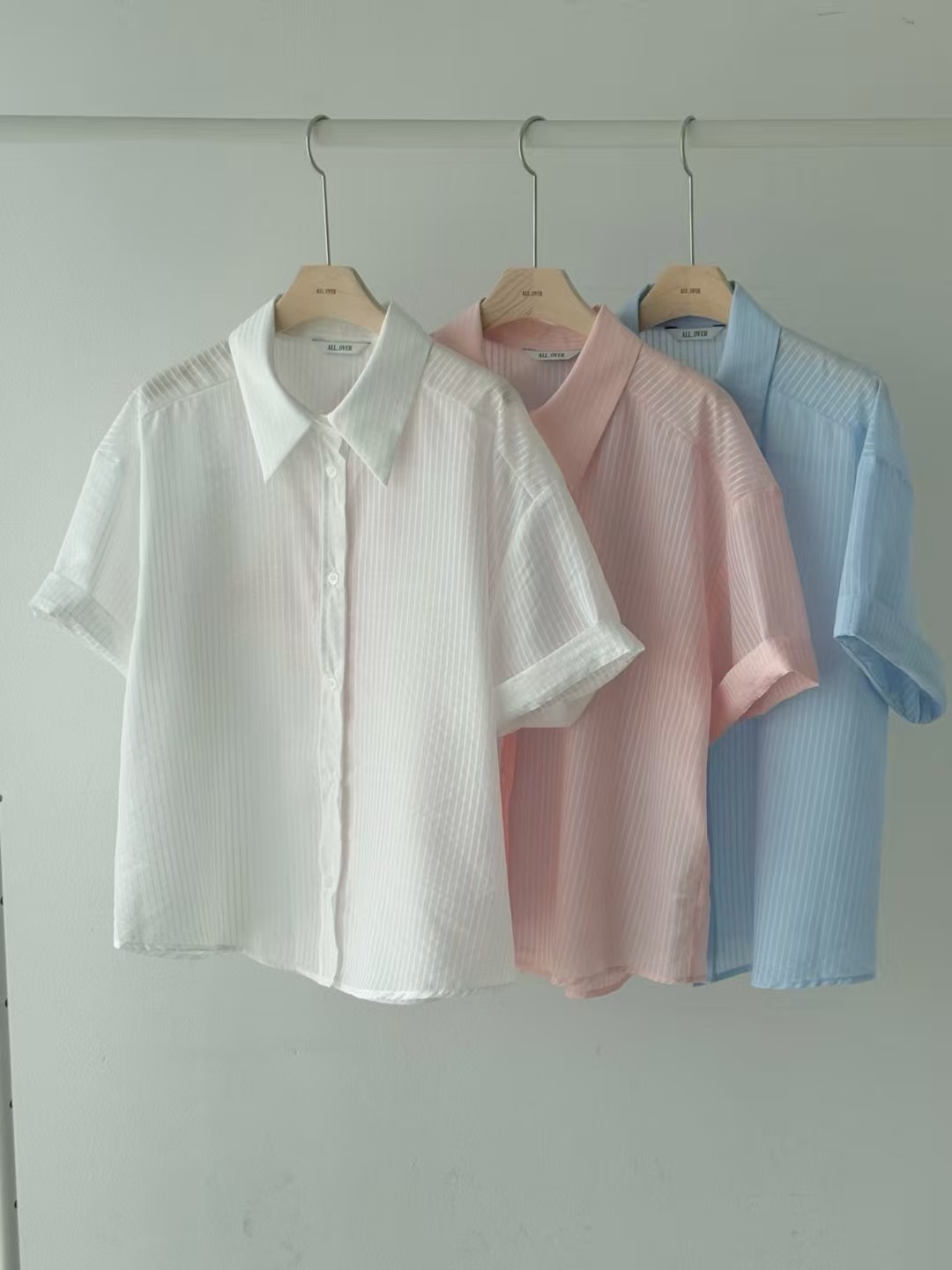 ALL OVER東大門㊣實拍女裝新品25春夏時尚休閑熱賣襯衫蕾絲衫ALL OVER襯衫/蕾絲衫