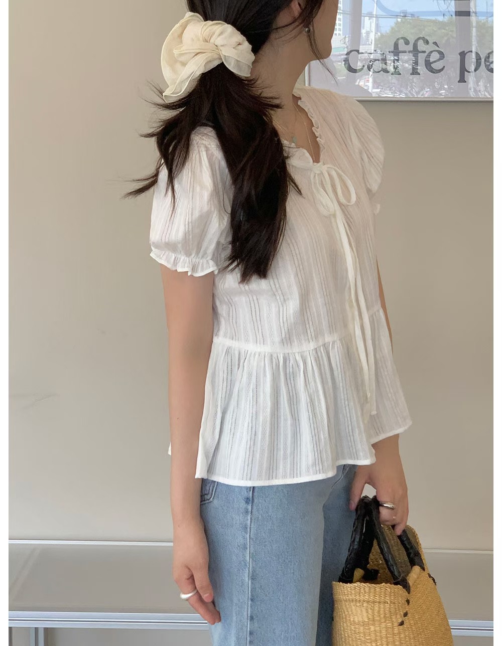 ALL OVER東大門㊣直郵女裝新品休閑真品熱賣人氣襯衫蕾絲衫ALL OVER襯衫/蕾絲衫