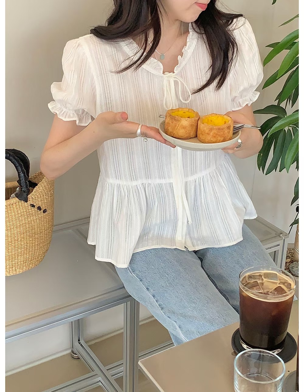 ALL OVER東大門㊣直郵女裝新品休閑真品熱賣人氣襯衫蕾絲衫ALL OVER襯衫/蕾絲衫