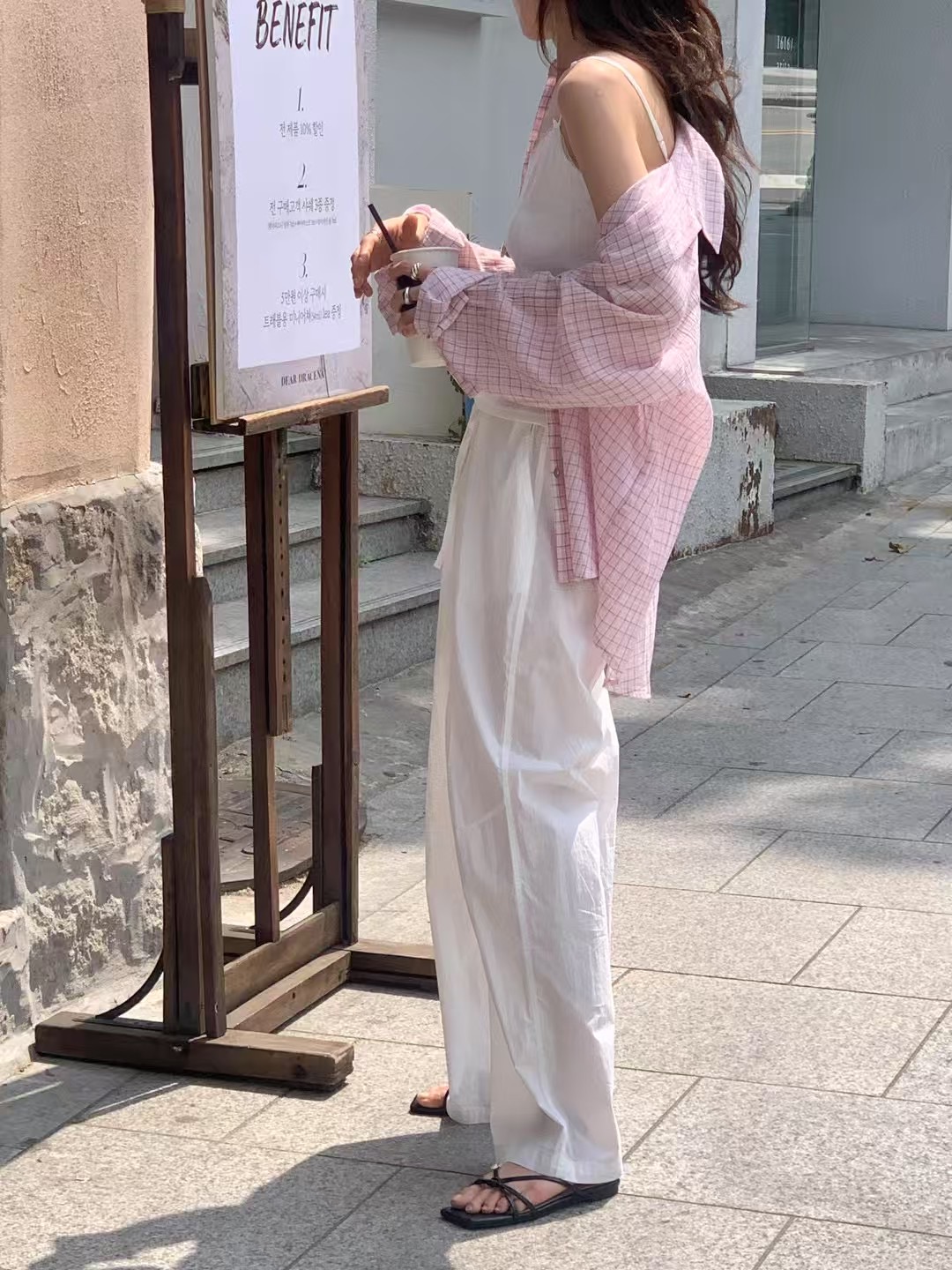 ALL OVER韓國直郵㊣女士新品人氣休閑職業熱賣推薦襯衫蕾絲衫ALL OVER襯衫/蕾絲衫