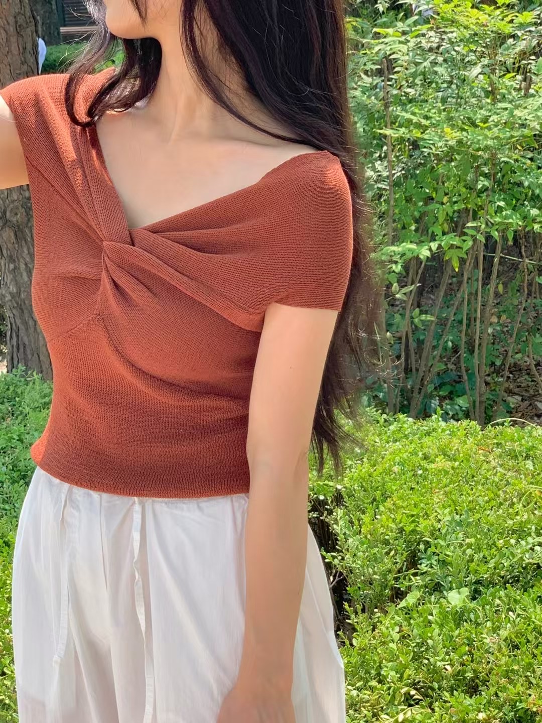 ALL OVER東大門㊣代購女士新款25春夏熱賣職業時尚休閑針織衫ALL OVER針織衫