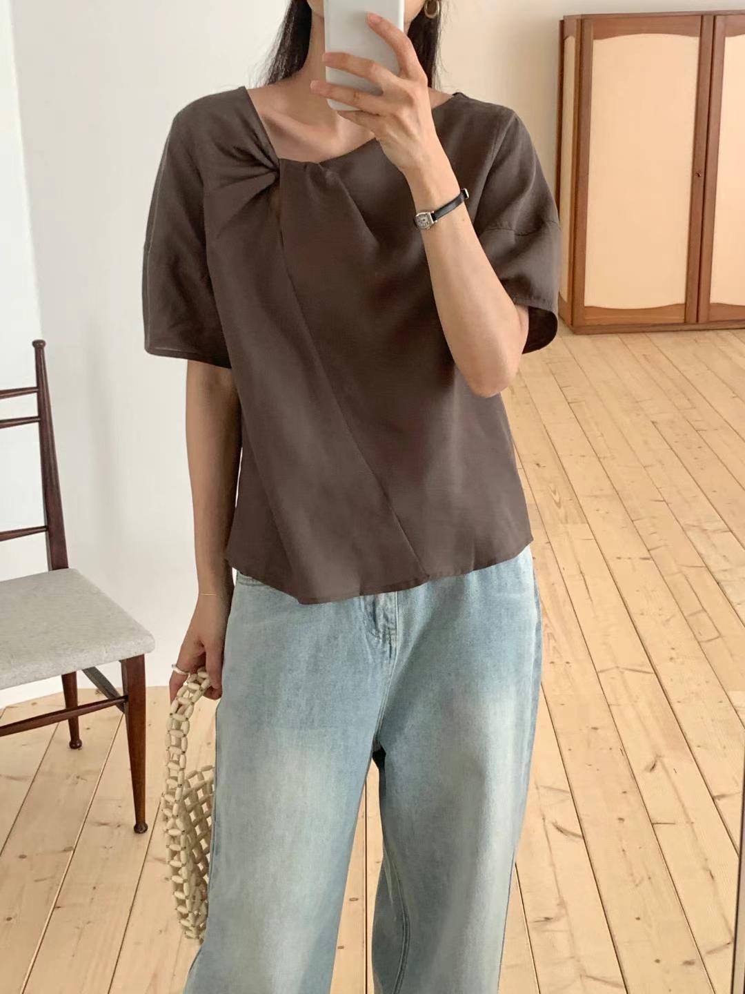 OUS.SEOUL韓國直郵㊣女士新款熱賣職業推薦人氣襯衫蕾絲衫OUS.SEOUL襯衫/蕾絲衫圖色2