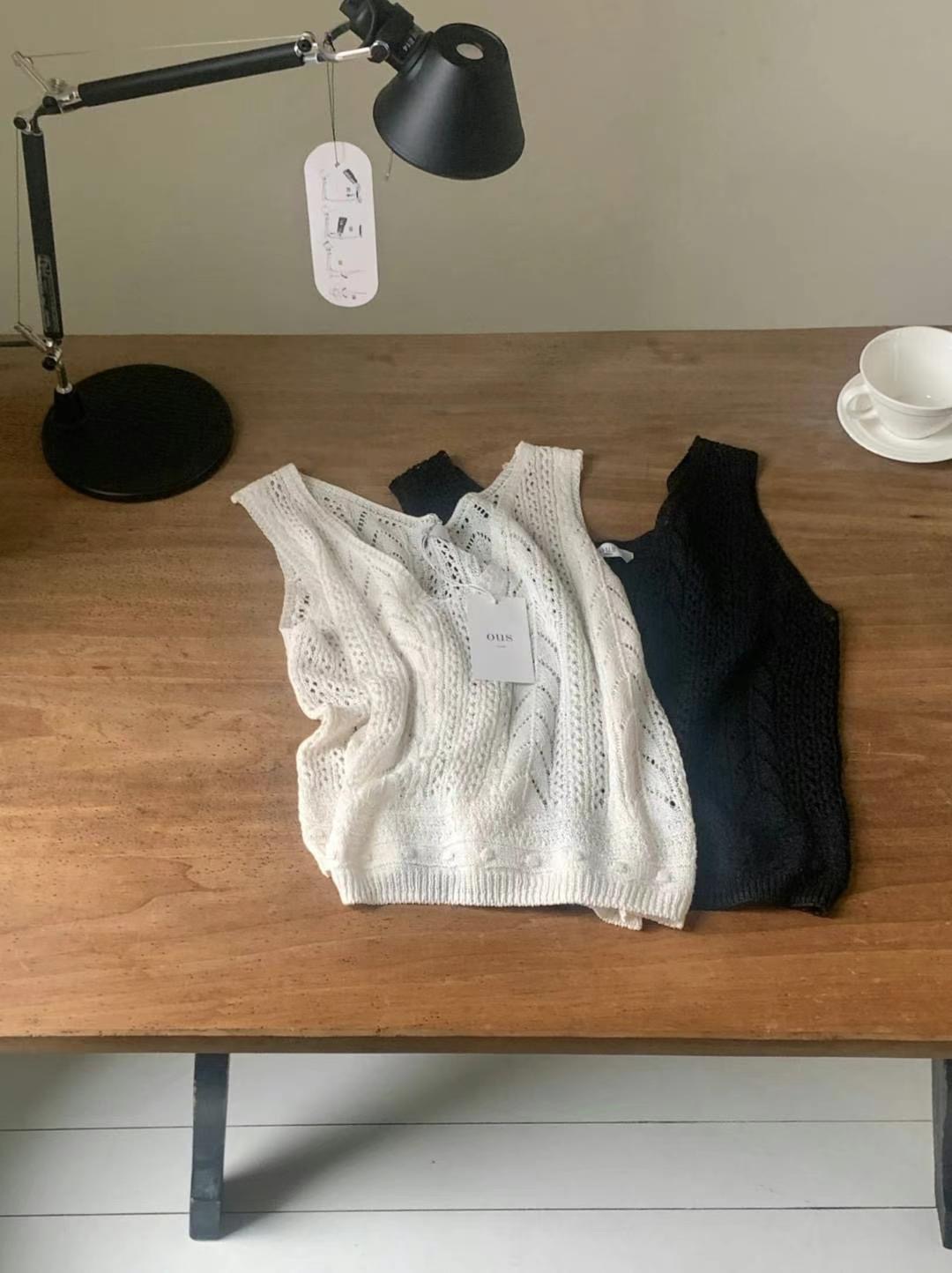 OUS.SEOUL韓國代購㊣女裝新品人氣職業真品推薦時尚吊帶背心OUS.SEOUL吊帶/背心圖色2左二色