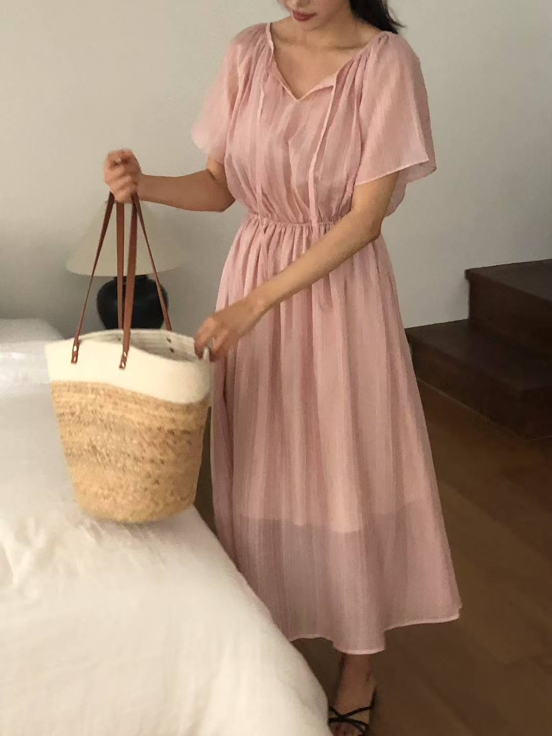 ALL OVER東大門㊣直郵女裝新品推薦真品人氣25春夏熱賣連衣裙ALL OVER連衣裙圖色2