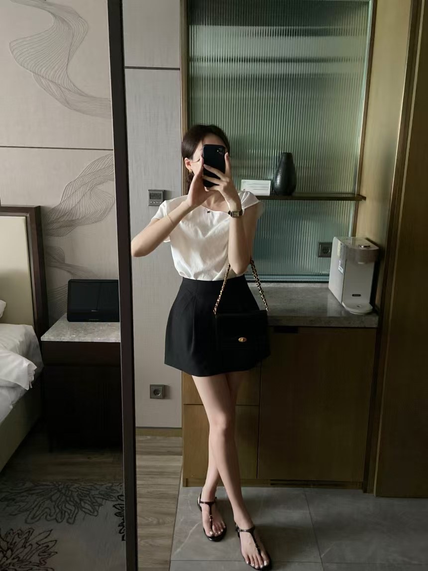 ALL OVER東大門㊣直郵女裝新款職業時尚25春夏人氣襯衫蕾絲衫ALL OVER襯衫/蕾絲衫