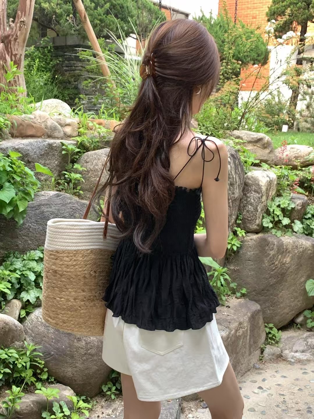 ALL OVER韓國直郵㊣女士新款推薦25春夏人氣真品熱賣吊帶背心ALL OVER吊帶/背心