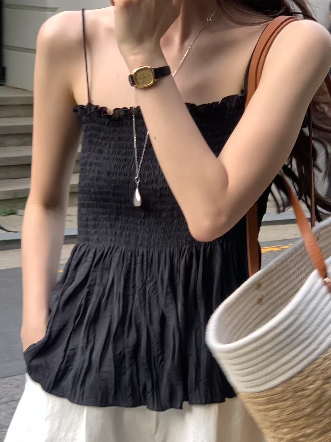 ALL OVER韓國直郵㊣女士新款推薦25春夏人氣真品熱賣吊帶背心ALL OVER吊帶/背心