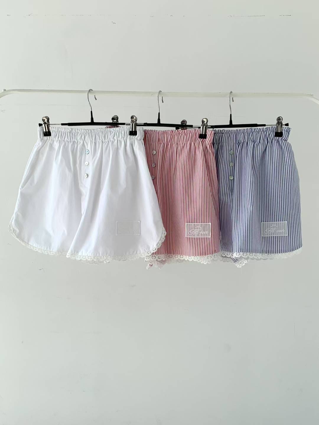 ALL OVER韓國代購㊣女裝新品時尚休閑熱賣真品25春夏推薦短褲ALL OVER短褲圖色3左三色