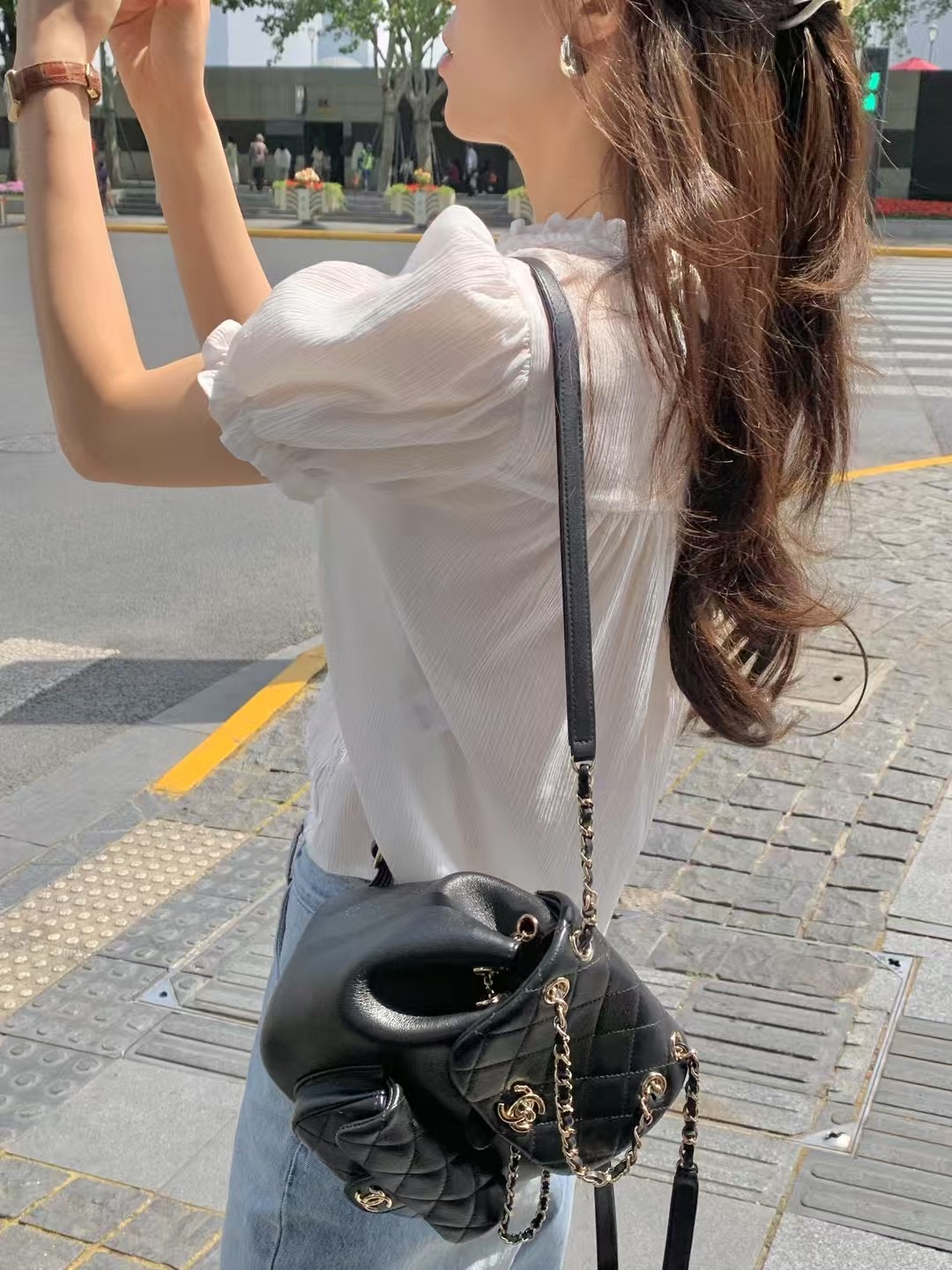 ALL OVER韓國代購㊣女裝新款25春夏時尚人氣職業襯衫蕾絲衫ALL OVER襯衫/蕾絲衫