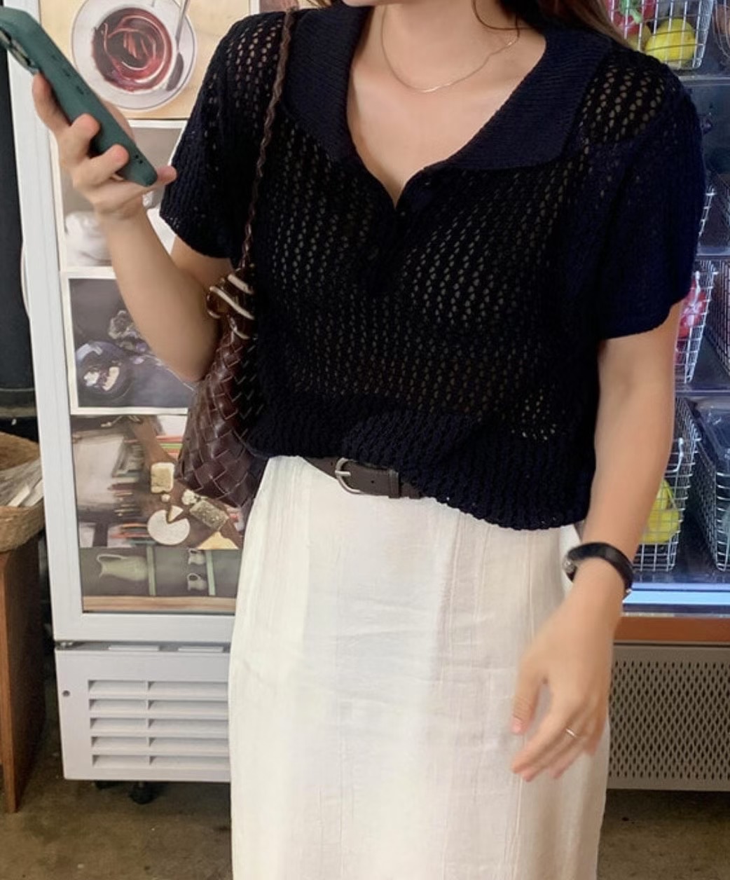 ALL OVER東大門㊣代購女裝新品休閑人氣推薦職業熱賣針織衫ALL OVER針織衫