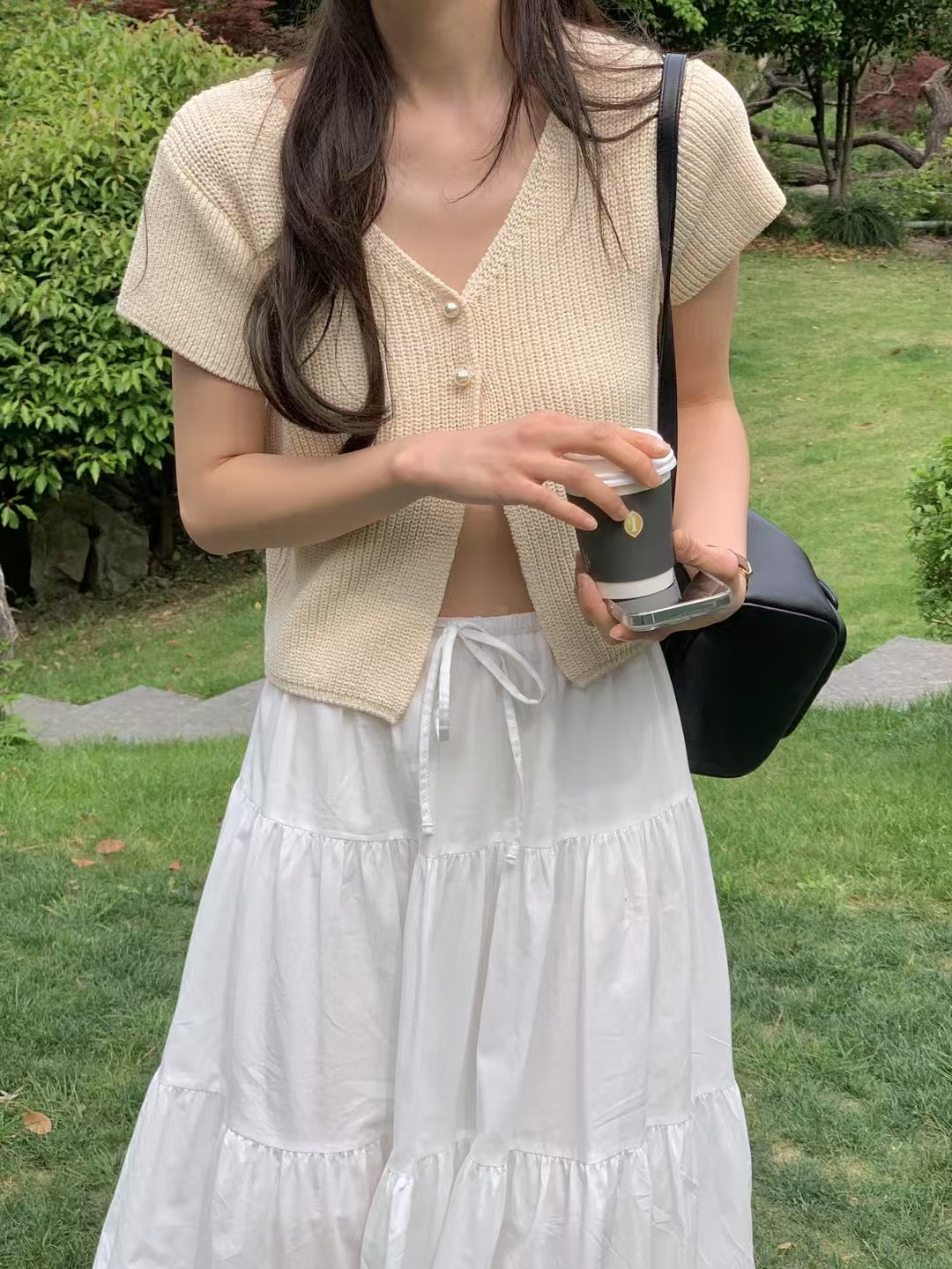 ALL OVER東大門㊣實拍女士新款真品人氣時尚25春夏休閑針織衫ALL OVER針織衫