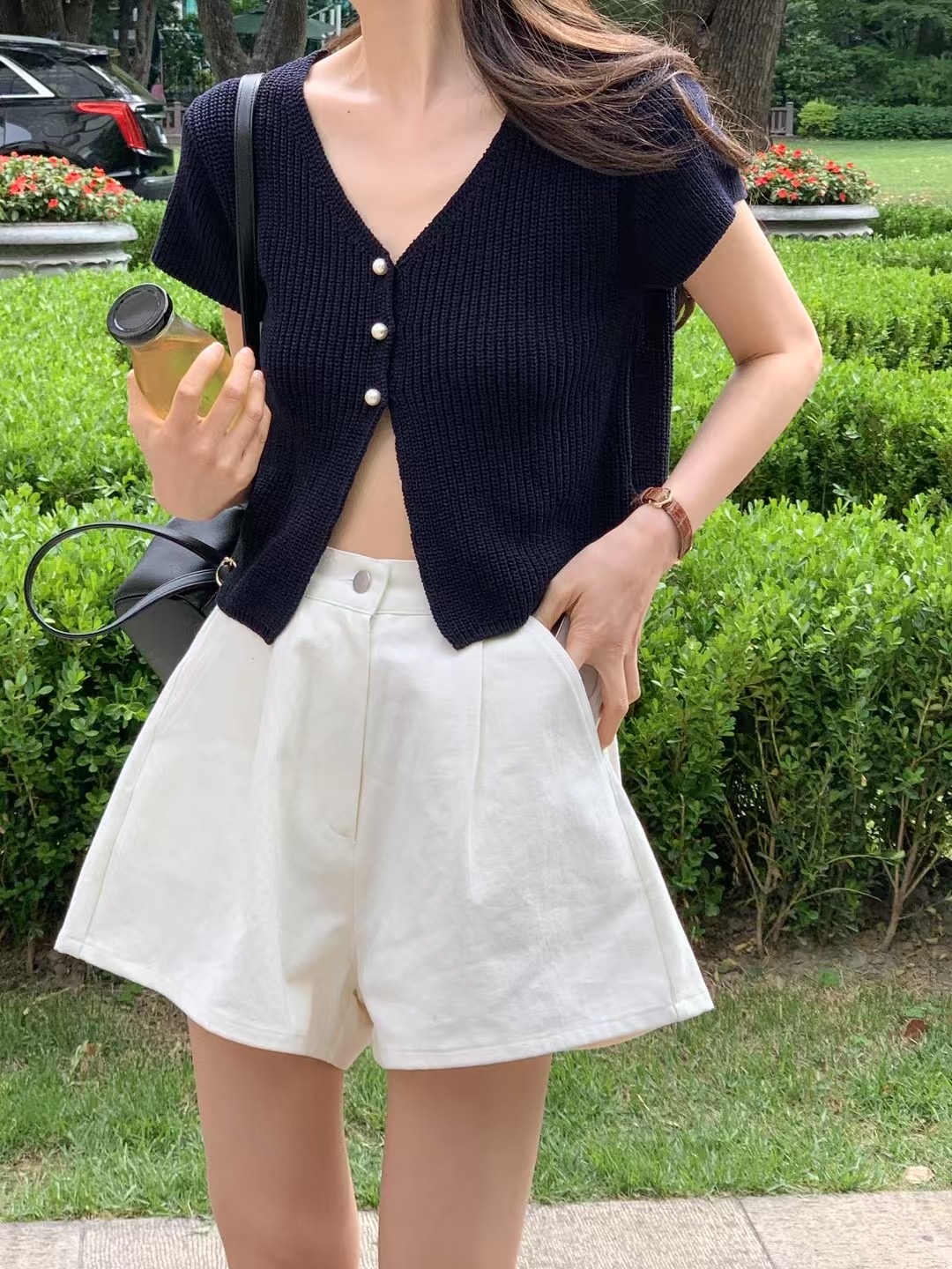 ALL OVER東大門㊣實拍女士新款真品人氣時尚25春夏休閑針織衫ALL OVER針織衫圖色3