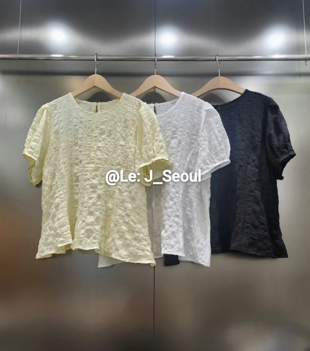 LEJ SEOUL東大門㊣實拍女士新款真品時尚25春夏襯衫蕾絲衫LEJ SEOUL襯衫/蕾絲衫圖色3左三色
