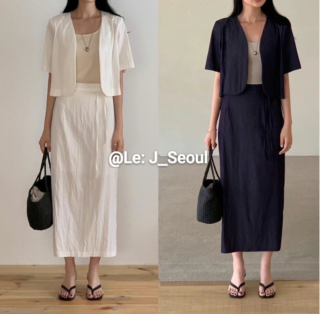 LEJ SEOUL東大門㊣直郵女士新品時尚推薦休閑人氣長裙含腰繩LEJ SEOUL長裙
