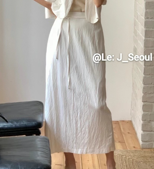 LEJ SEOUL東大門㊣直郵女士新品時尚推薦休閑人氣長裙含腰繩LEJ SEOUL長裙