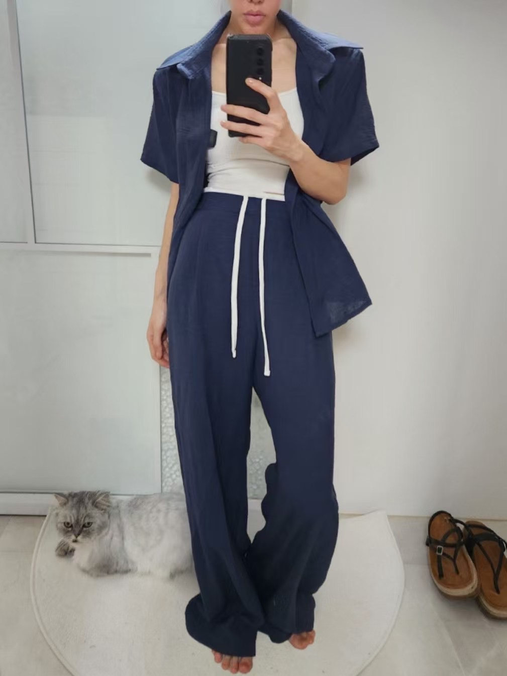 PERI.MI東大門㊣實拍女裝新款人氣熱賣真品25春夏時尚休閑褲PERI.MI休閑褲