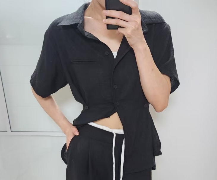 PERI.MI東大門㊣實拍女裝新品休閑人氣時尚職業襯衫蕾絲衫PERI.MI襯衫/蕾絲衫