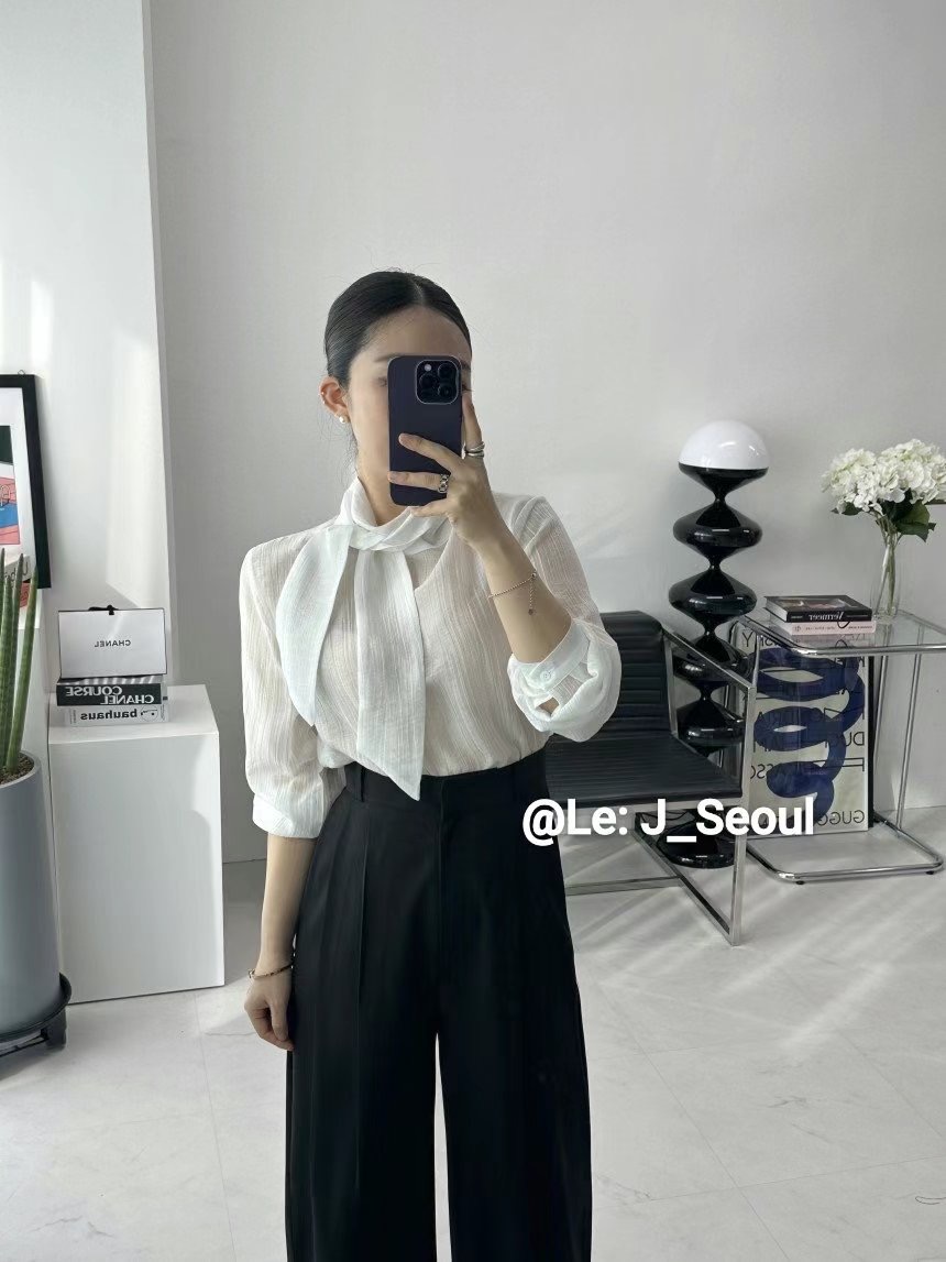 LEJ SEOUL韓國直郵㊣女裝新品休閑25春夏時尚職業襯衫蕾絲衫LEJ SEOUL襯衫/蕾絲衫