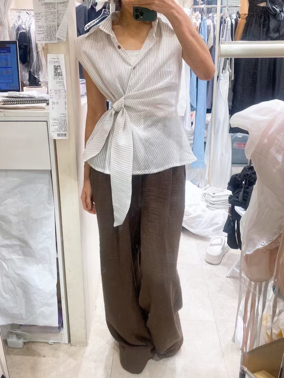 PERI.MI東大門㊣代購女裝新款25春夏休閑時尚推薦人氣馬甲PERI.MI馬甲