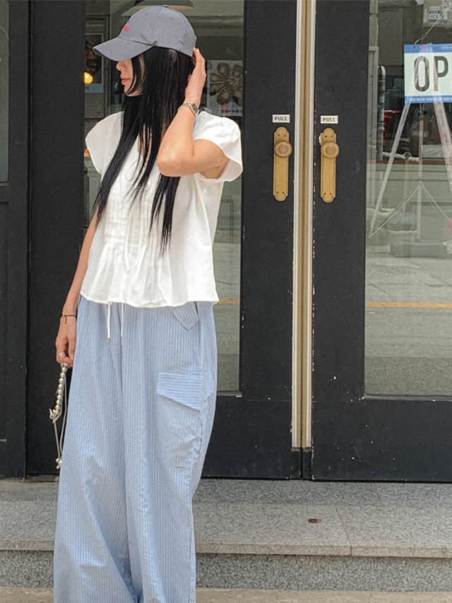 LEESA韓國直郵㊣女裝新款熱賣職業休閑25春夏真品人氣休閑褲LEESA休閑褲