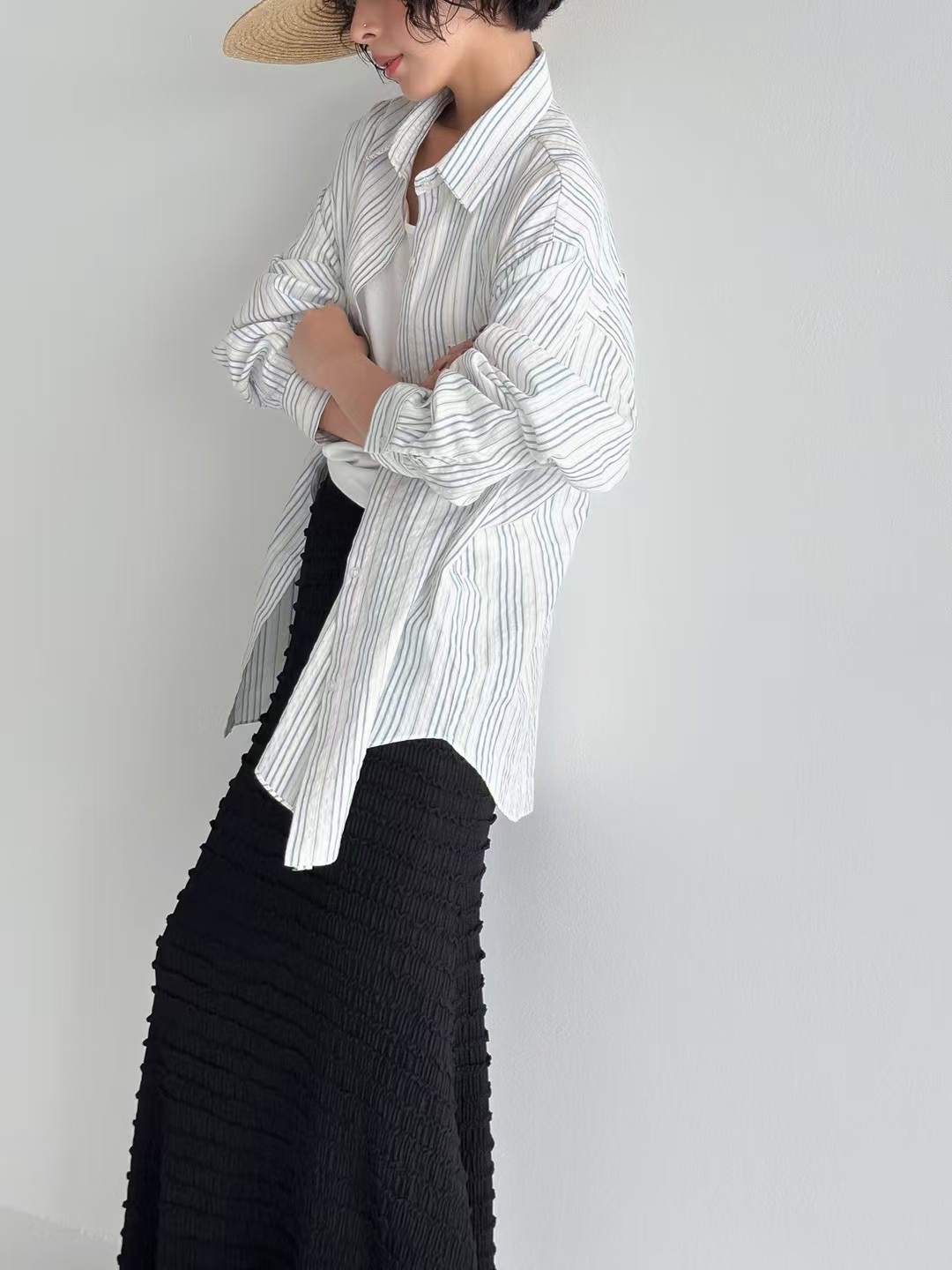 LEESA韓國代購㊣女士新品人氣時尚熱賣推薦真品25春夏襯衫蕾絲衫LEESA襯衫/蕾絲衫