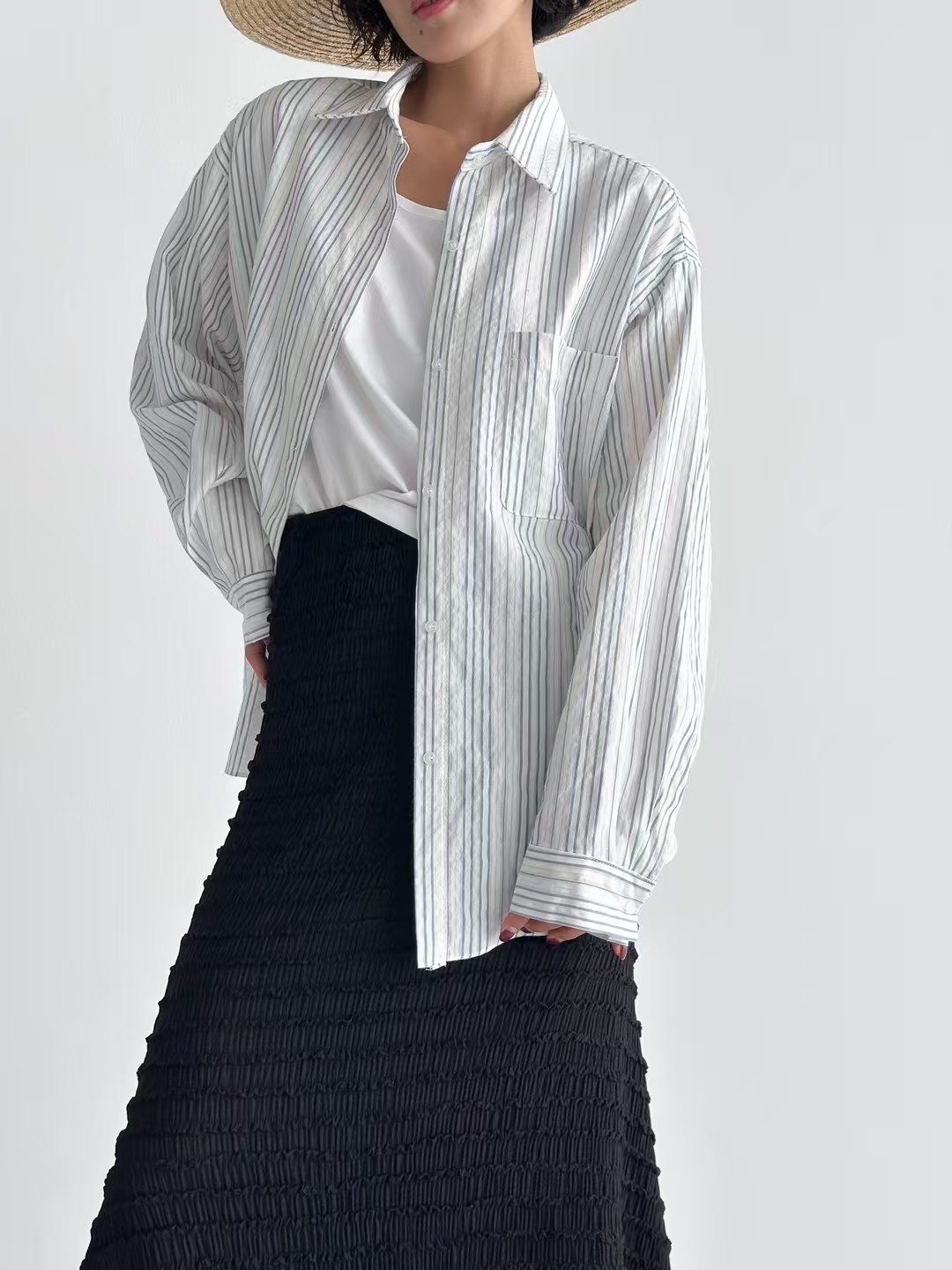 LEESA韓國代購㊣女士新品人氣時尚熱賣推薦真品25春夏襯衫蕾絲衫LEESA襯衫/蕾絲衫