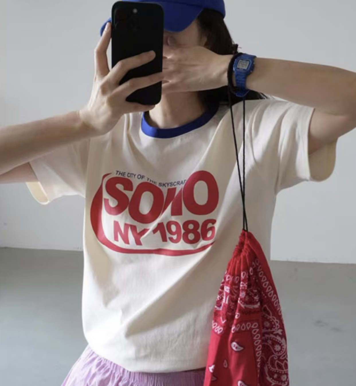 GRIGO韓國直郵㊣女裝新品時尚真品休閑職業熱賣25春夏推薦T恤GRIGOT恤圖色1