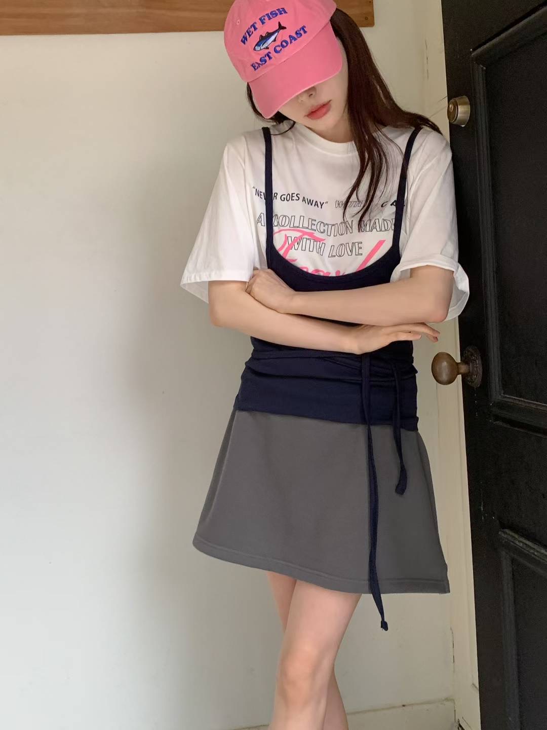 CALLMYNAME東大門㊣代購女裝新品職業時尚吊帶背心不含內搭Call my name吊帶/背心圖色2