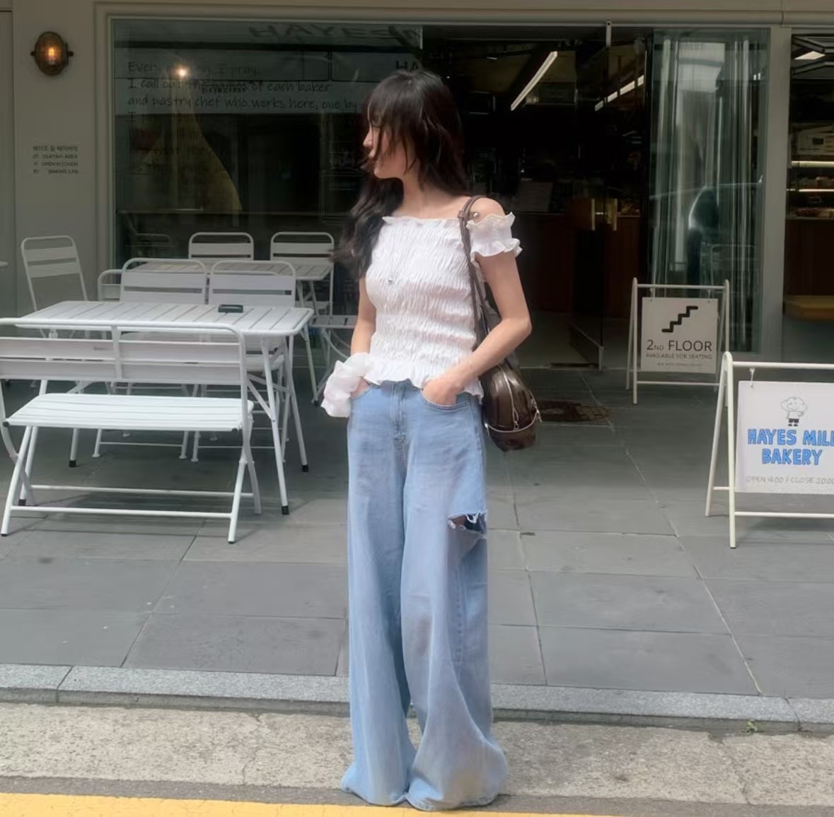 BYD STANDARD韓國代購㊣女士新品熱賣人氣時尚休閑推薦牛仔褲BYD STANDARD牛仔褲