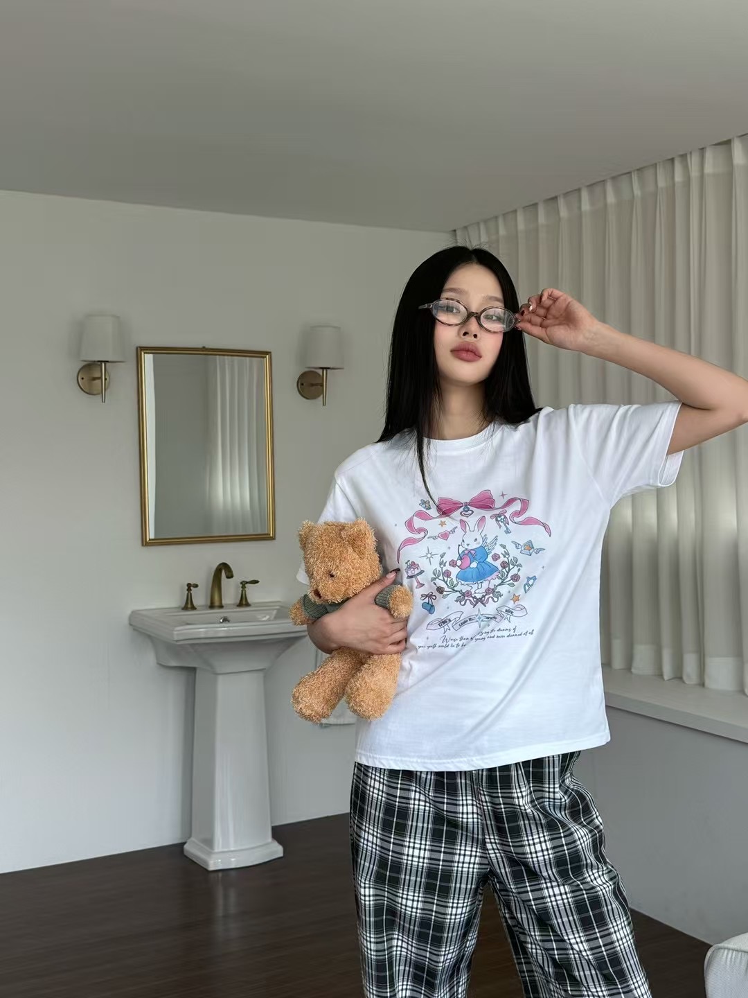 GRIGO韓國代購㊣女裝新品時尚推薦熱賣職業真品T恤可愛的兔子GRIGOT恤