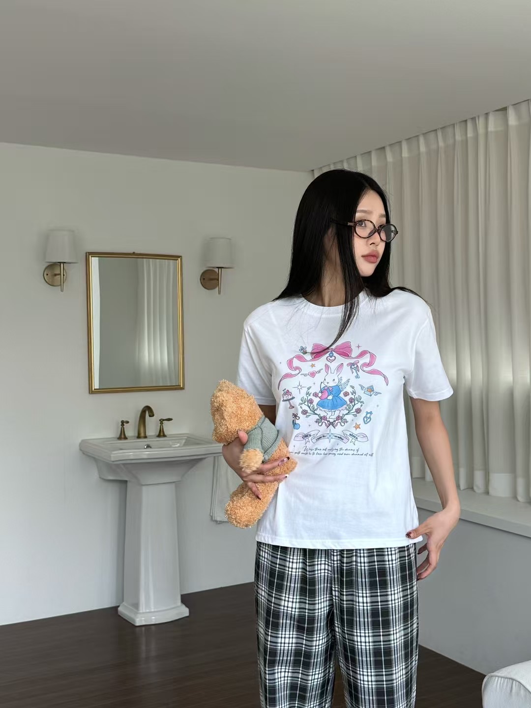 GRIGO韓國代購㊣女裝新品時尚推薦熱賣職業真品T恤可愛的兔子GRIGOT恤