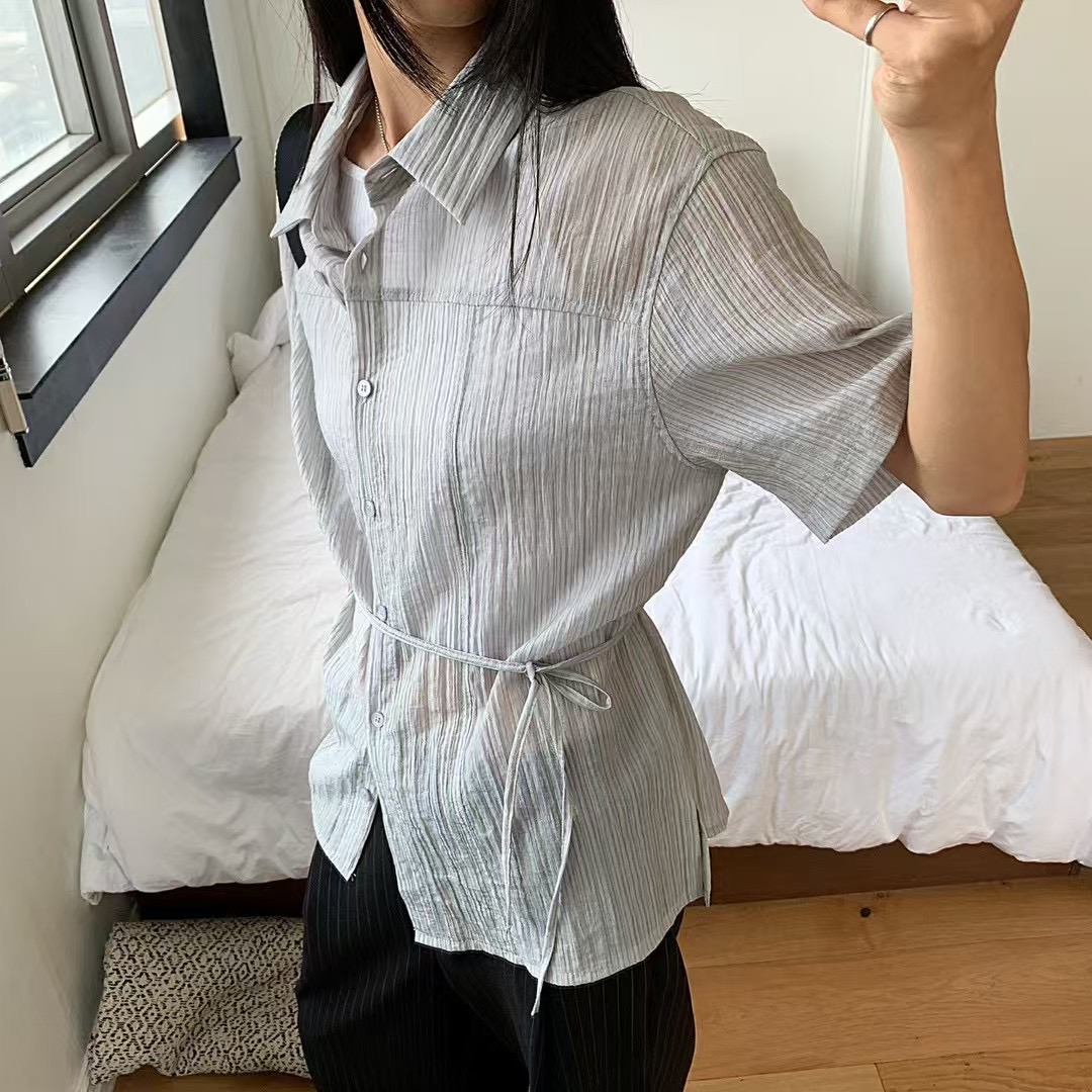 BIRTHDAY-OT韓國代購㊣女士新款人氣時尚真品推薦襯衫蕾絲衫BIRTHDAY-OT襯衫/蕾絲衫