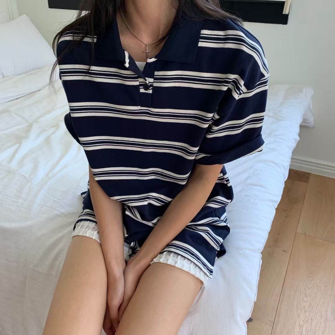 BIRTHDAY-OT韓國直郵㊣女裝新款職業推薦熱賣時尚25春夏T恤BIRTHDAY-OTT恤圖色1