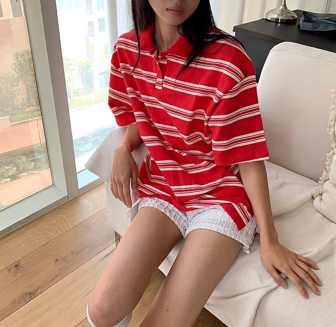 BIRTHDAY-OT韓國直郵㊣女裝新款職業推薦熱賣時尚25春夏T恤BIRTHDAY-OTT恤圖色2