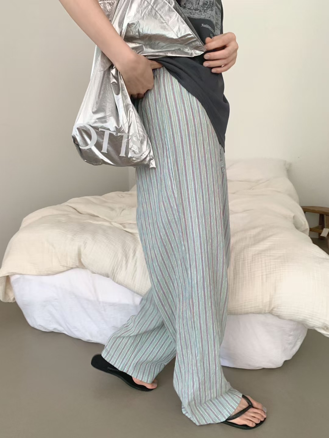 CALLMYNAME東大門㊣代購女士新品職業25春夏休閑推薦休閑褲Call my name休閑褲