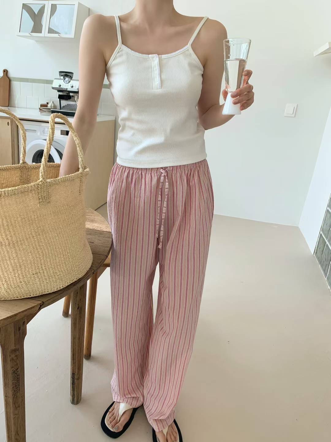CALLMYNAME東大門㊣代購女士新品職業25春夏休閑推薦休閑褲Call my name休閑褲圖色1