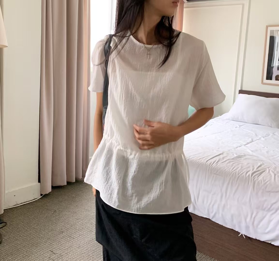 BIRTHDAY-OT東大門㊣實拍女士新品休閑時尚襯衫蕾絲衫兔子BIRTHDAY-OT襯衫/蕾絲衫圖色2