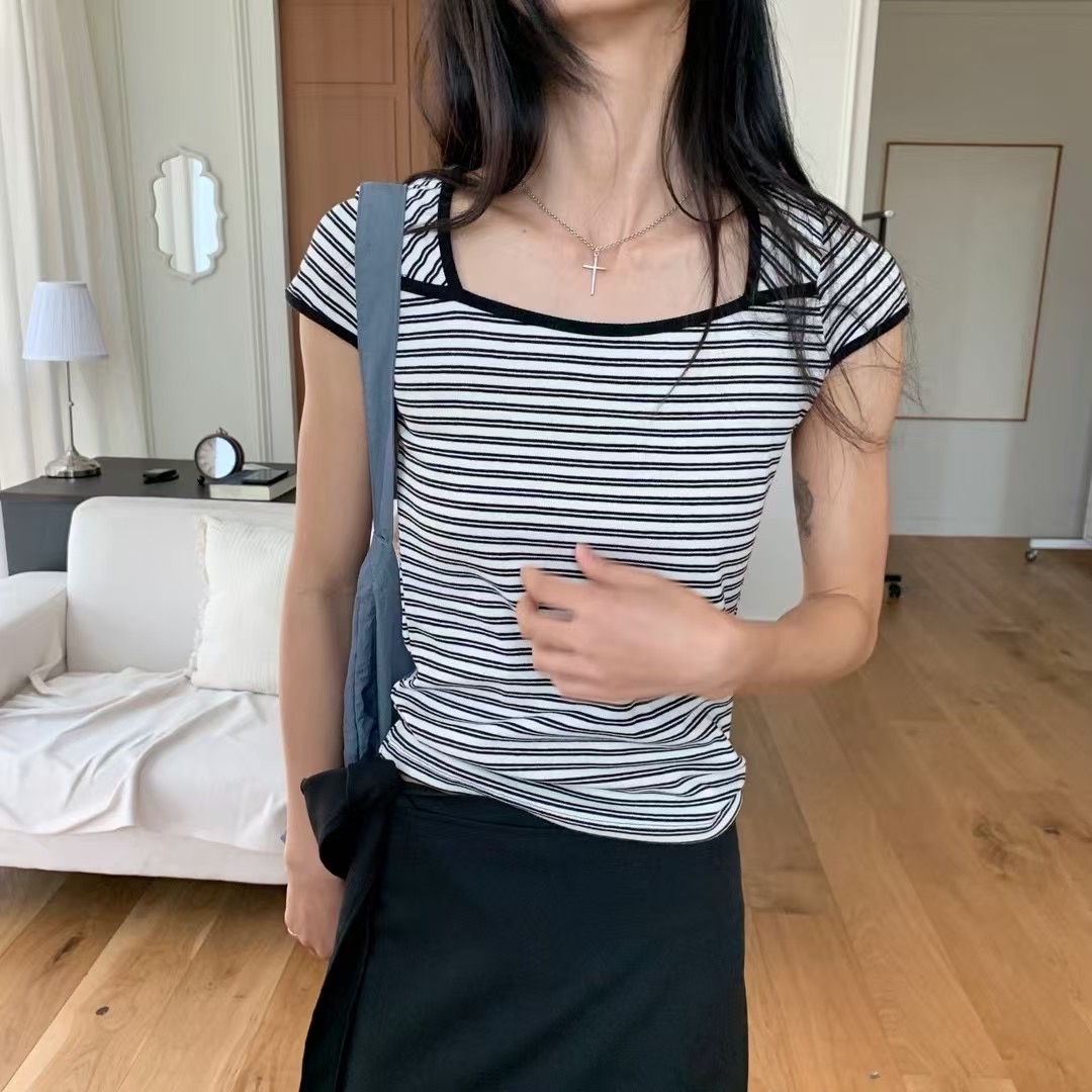 BIRTHDAY-OT韓國代購㊣女士新款25春夏真品熱賣時尚推薦T恤BIRTHDAY-OTT恤圖色2